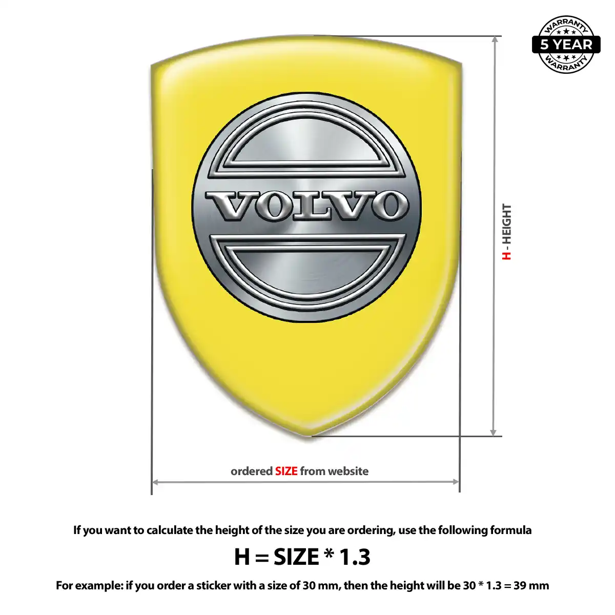 Volvo Gel Badge Sticker Superior Craft