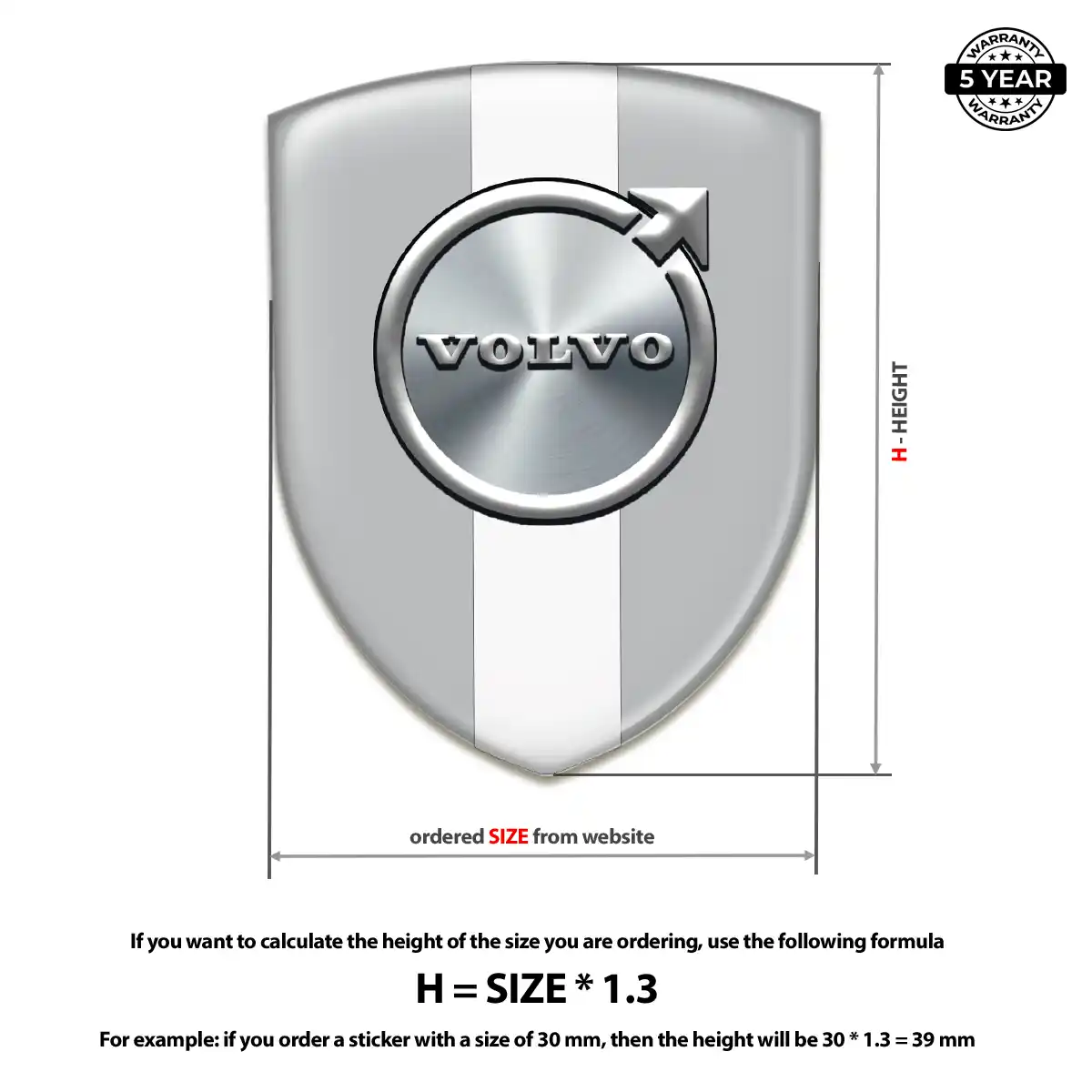 Volvo Gel Emblem Sticker Deluxe Edition