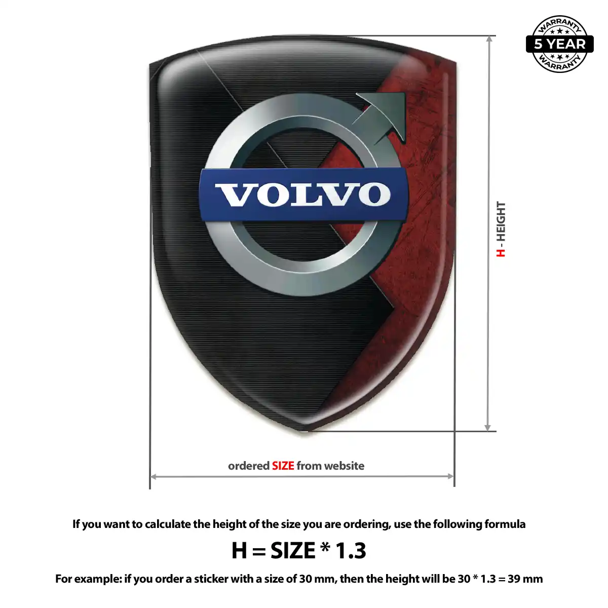 Volvo Gel Emblem Sticker Exterior Luxe