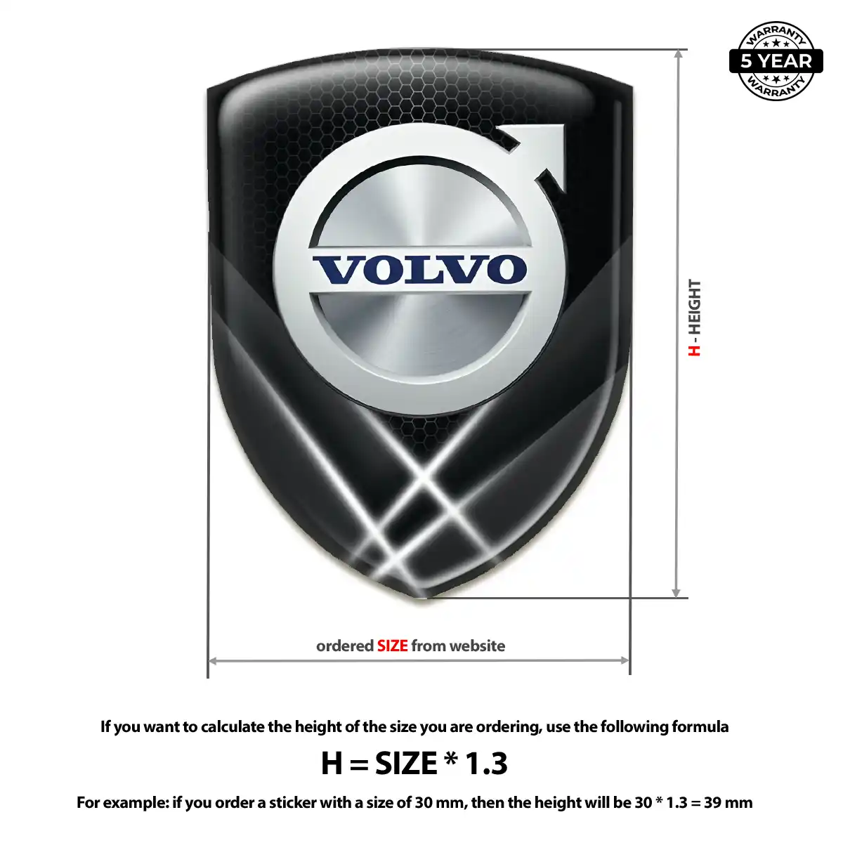 Volvo Gel Emblem Sticker Noble Edition