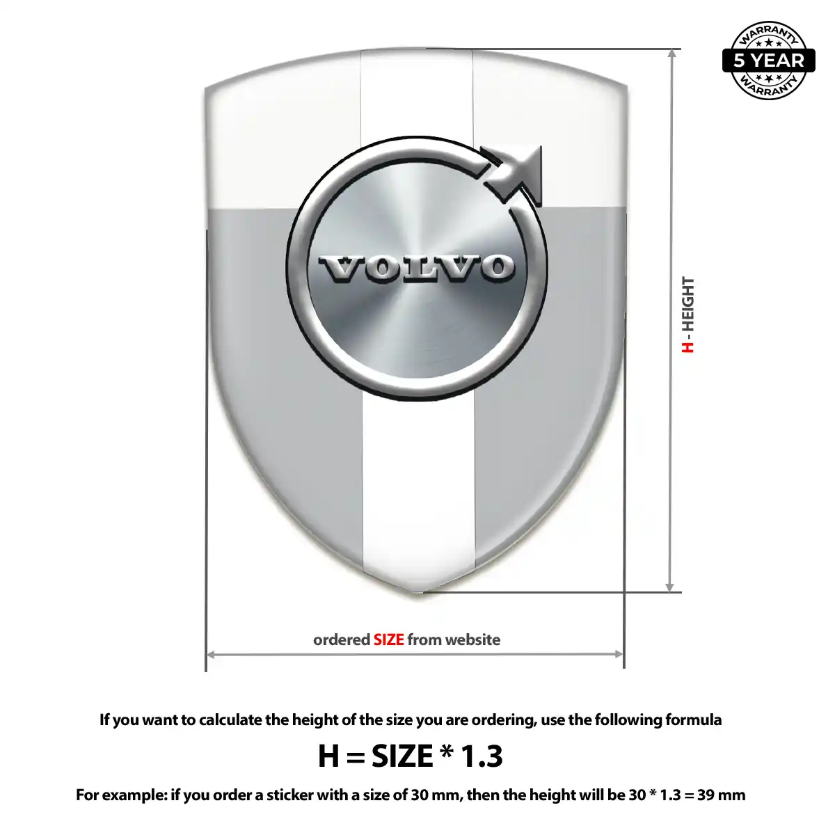 Volvo Gel Emblem Sticker Opulent Line