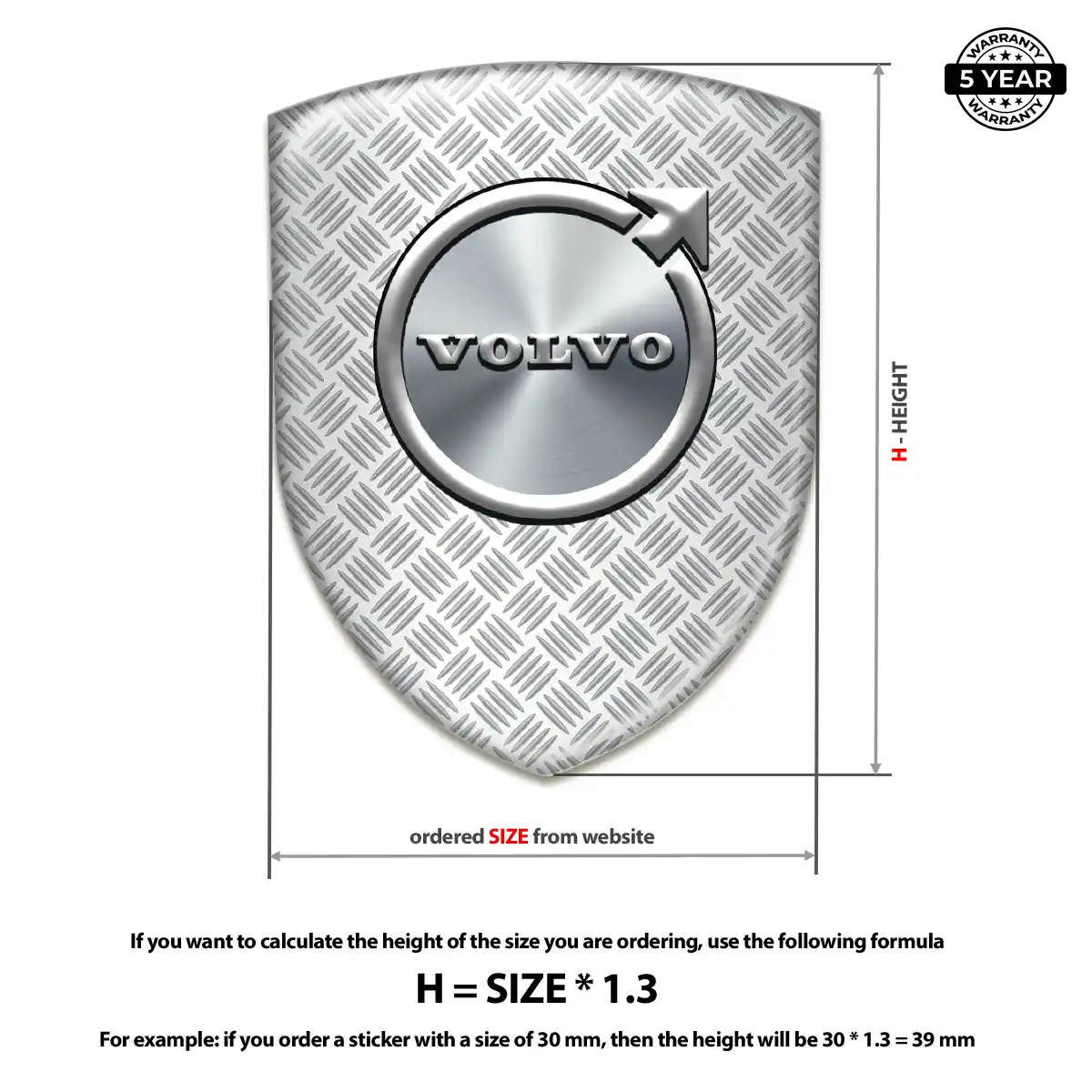 Volvo Gel Emblem Sticker Prime Quality