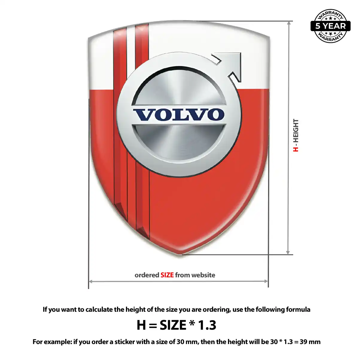 Volvo Logo Badge Elite Finish