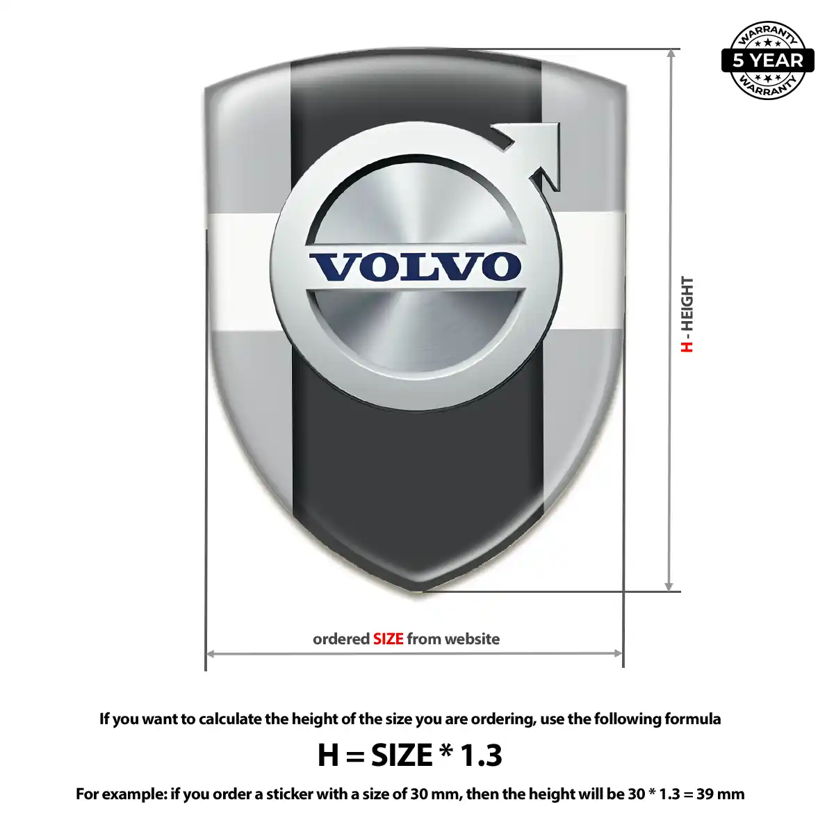 Volvo Logo Badge Exterior Luxe