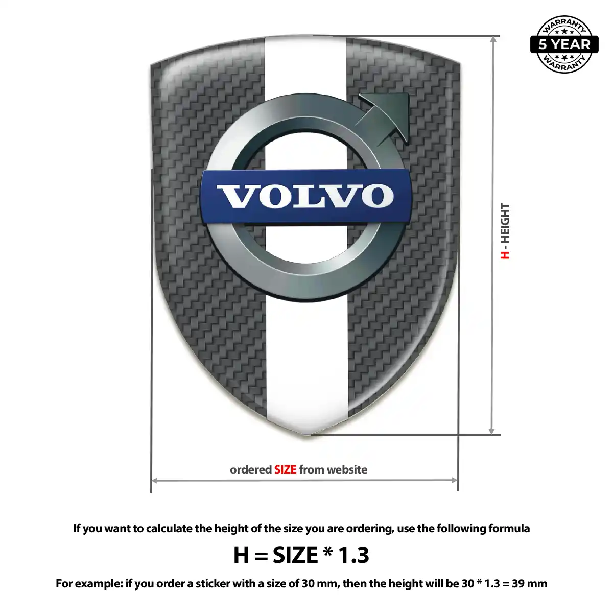 Volvo Logo Badge Outer Style