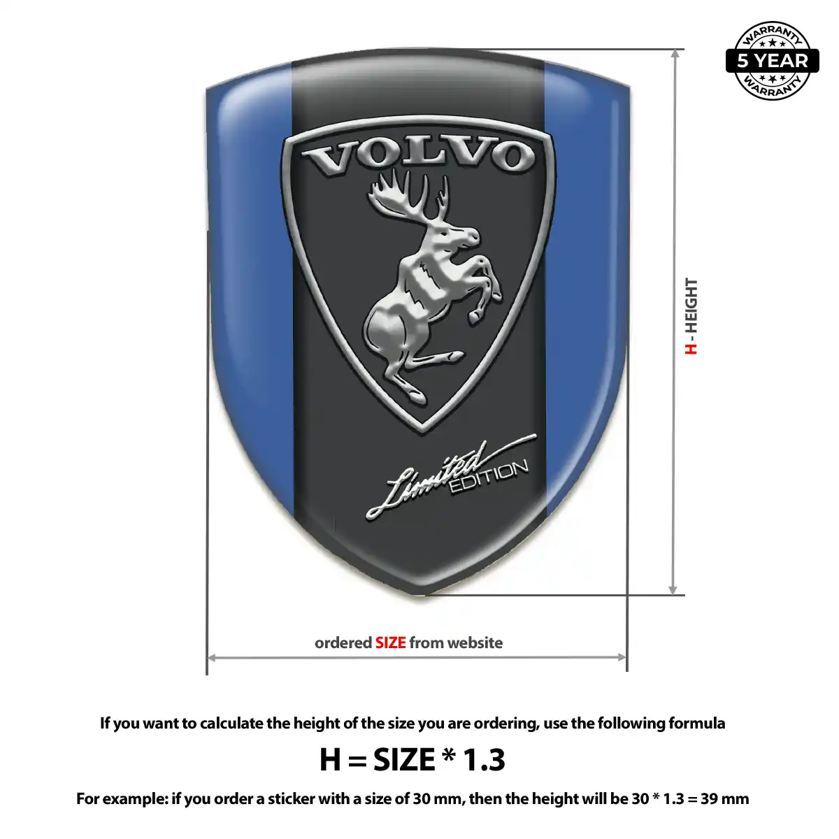 Volvo Logo Badge Prime Quality