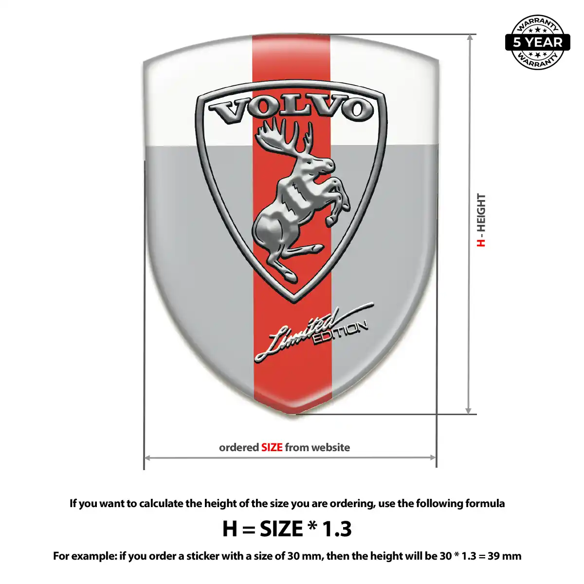 Volvo Logo Badge Resin Luxe