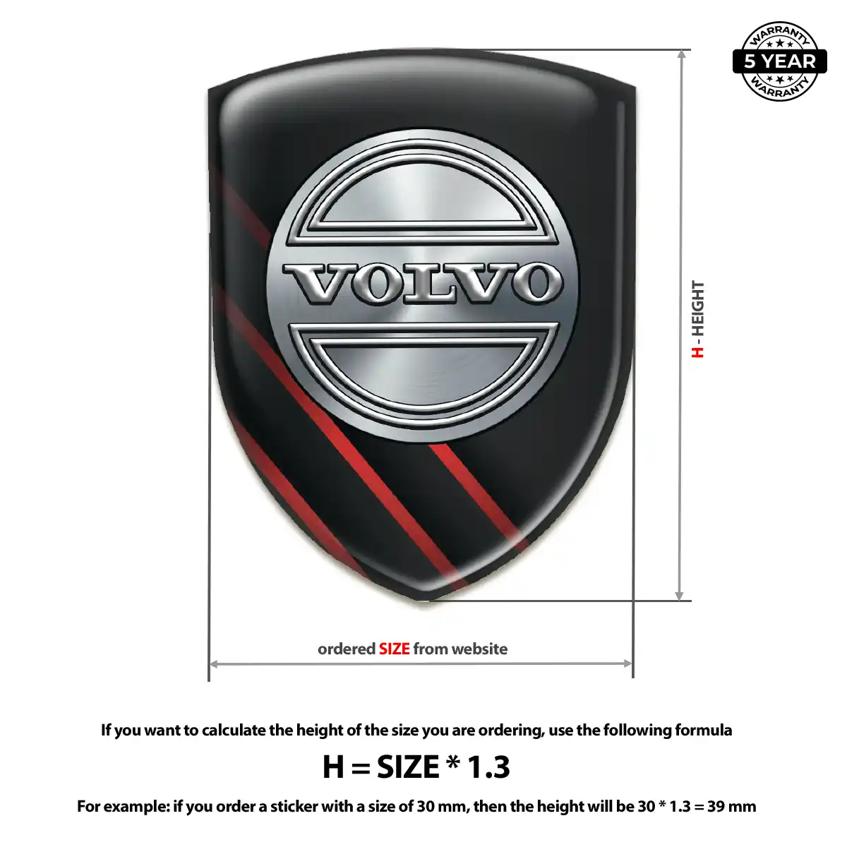 Volvo Logo Emblem Cabin Style