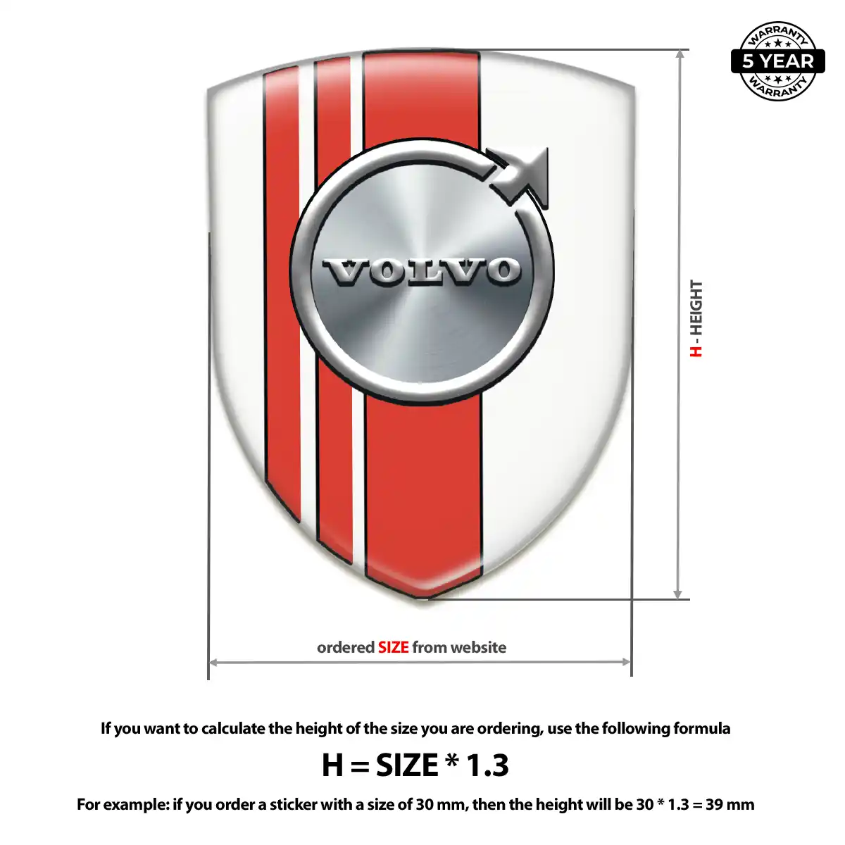 Volvo Logo Emblem Resin Elite