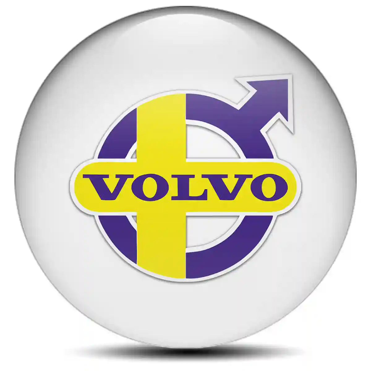 Volvo Logo Silicone Badge Self-Adhesive Sleek Style