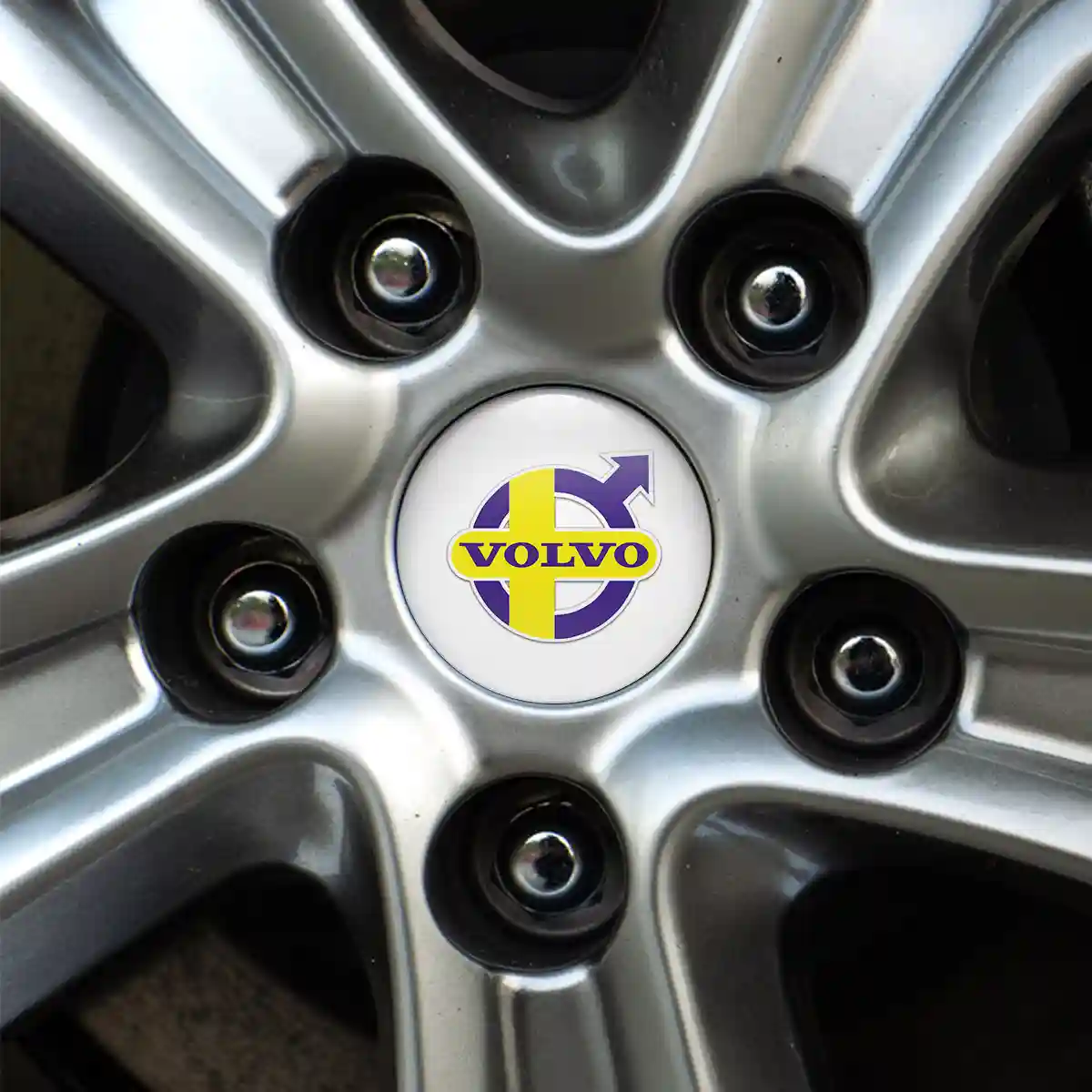 Volvo Logo Silicone Badge Self-Adhesive Sleek Style