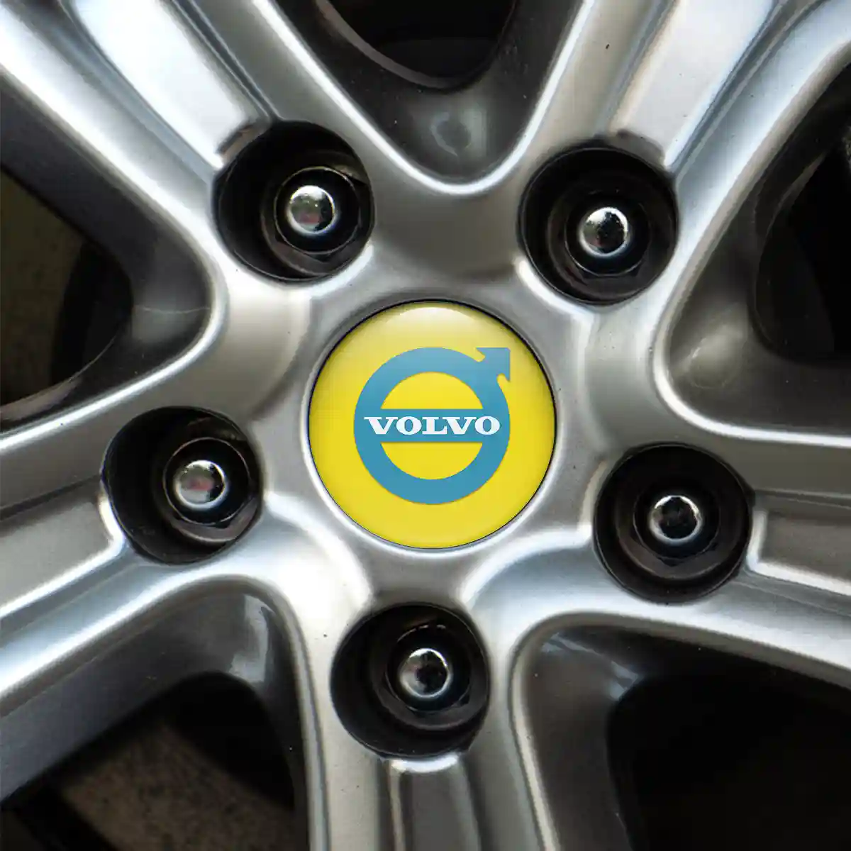 Volvo Logo Silicone Emblem Self-Adhesive Refined Design