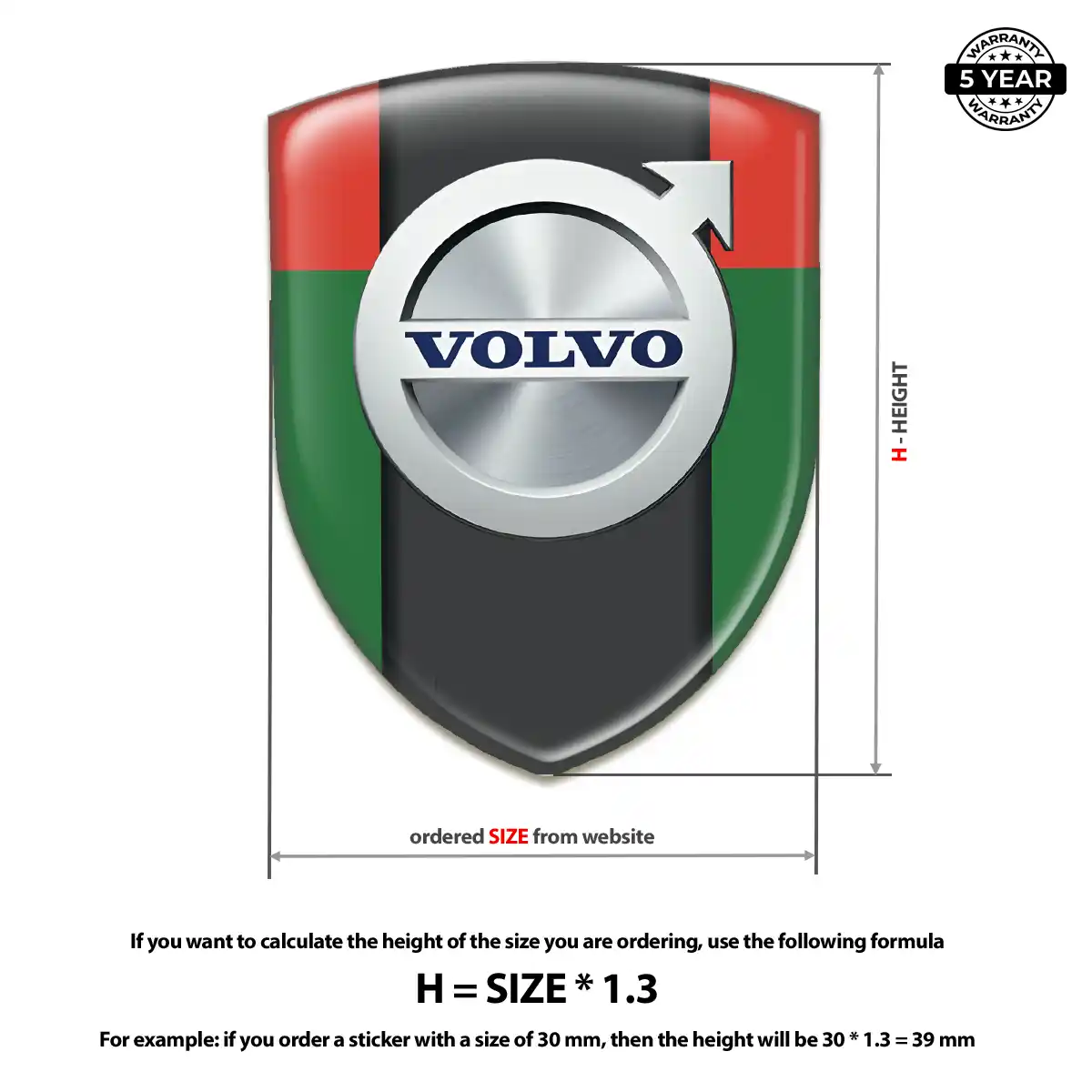 Volvo Logo Sticker Cabin Style