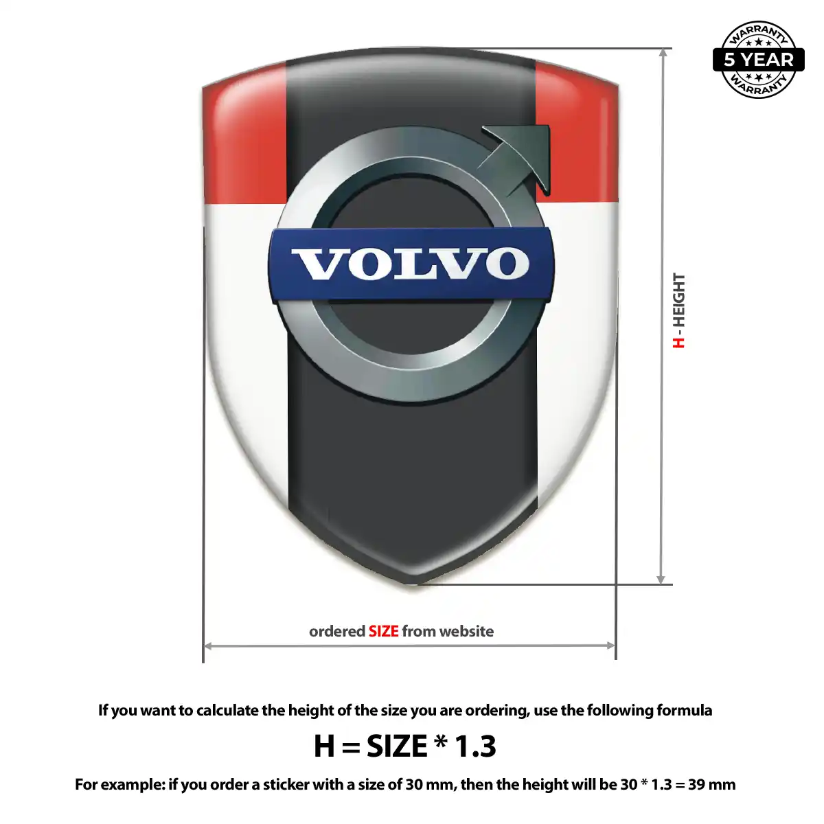 Volvo Logo Sticker Exterior Luxe