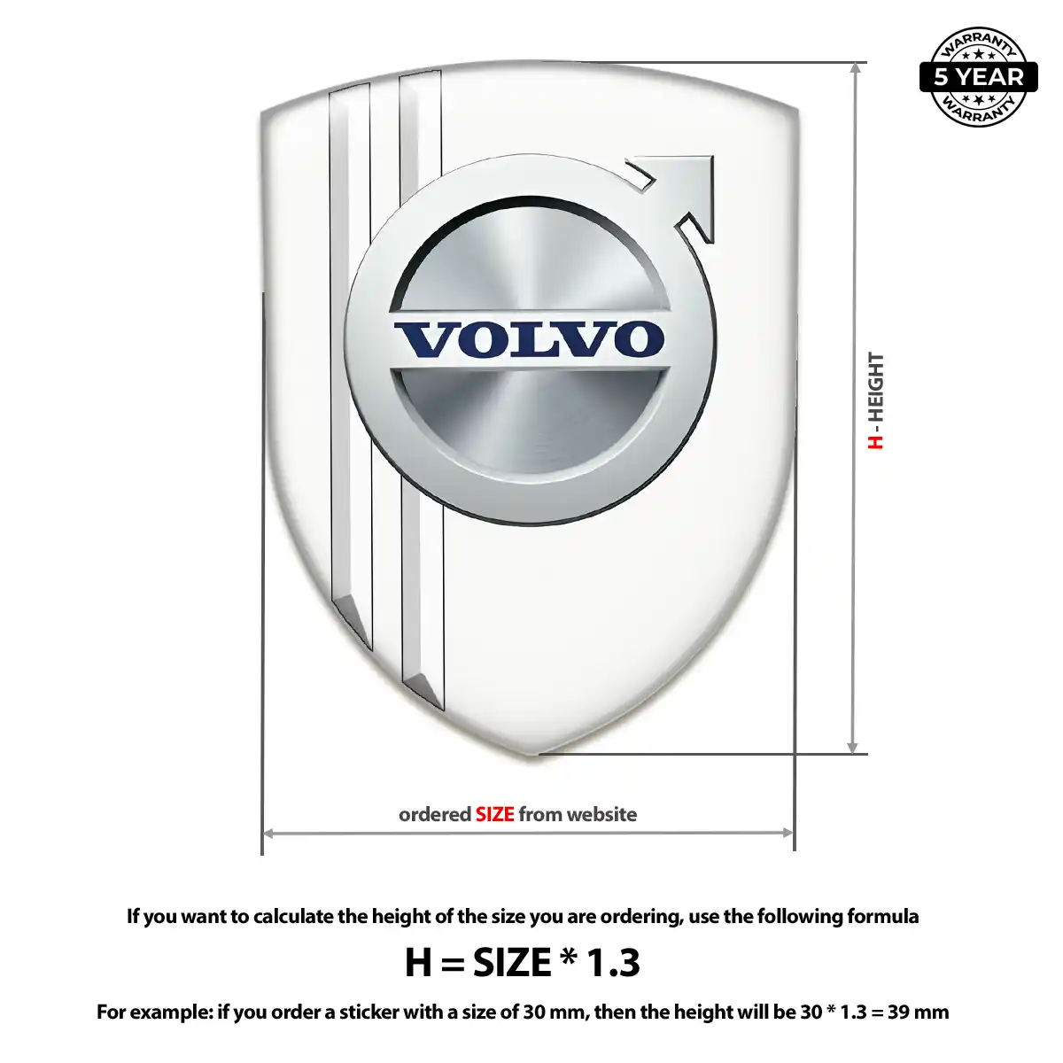 Volvo Logo Sticker Opulent Line