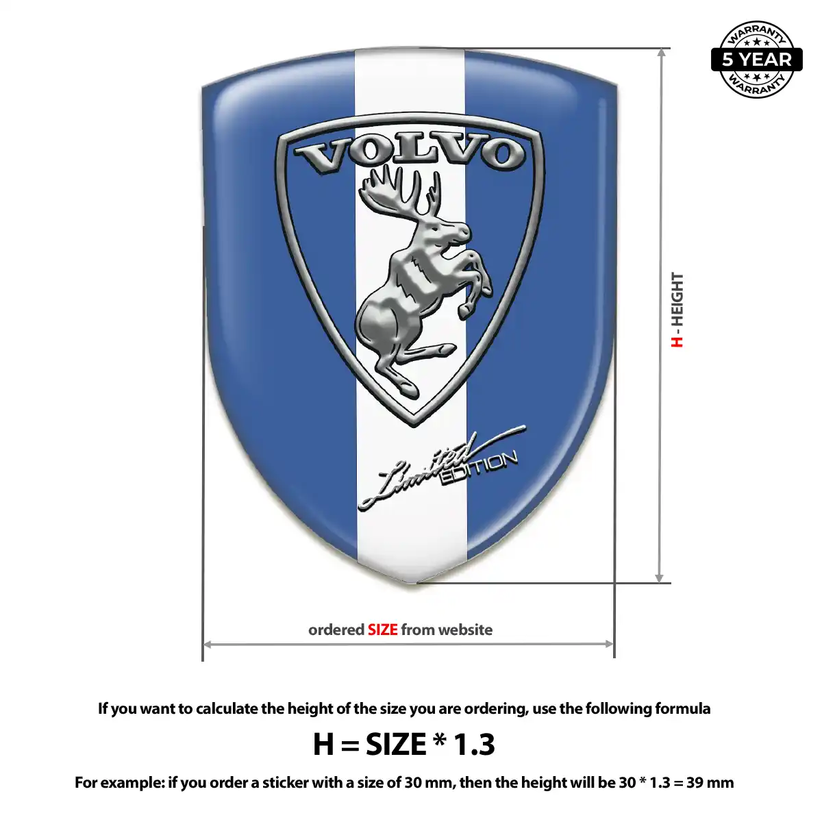 Volvo Logo Sticker Outer Style