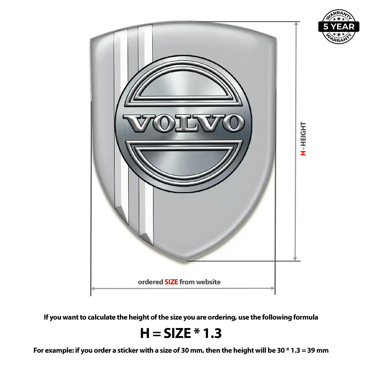 Volvo Logo Sticker Prime Quality