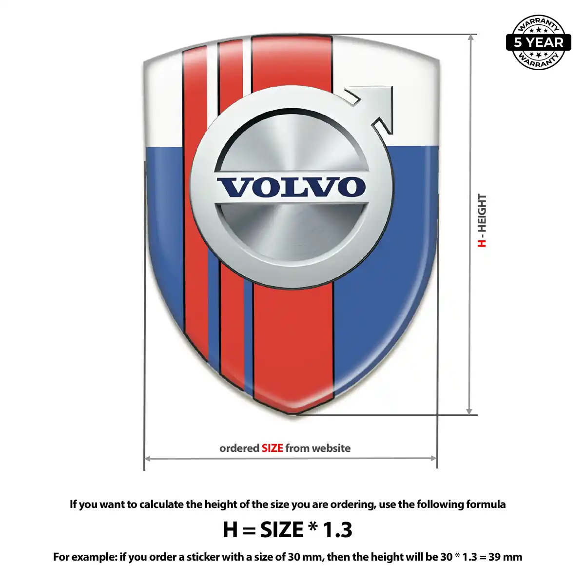Volvo Logo Sticker Resin Elite
