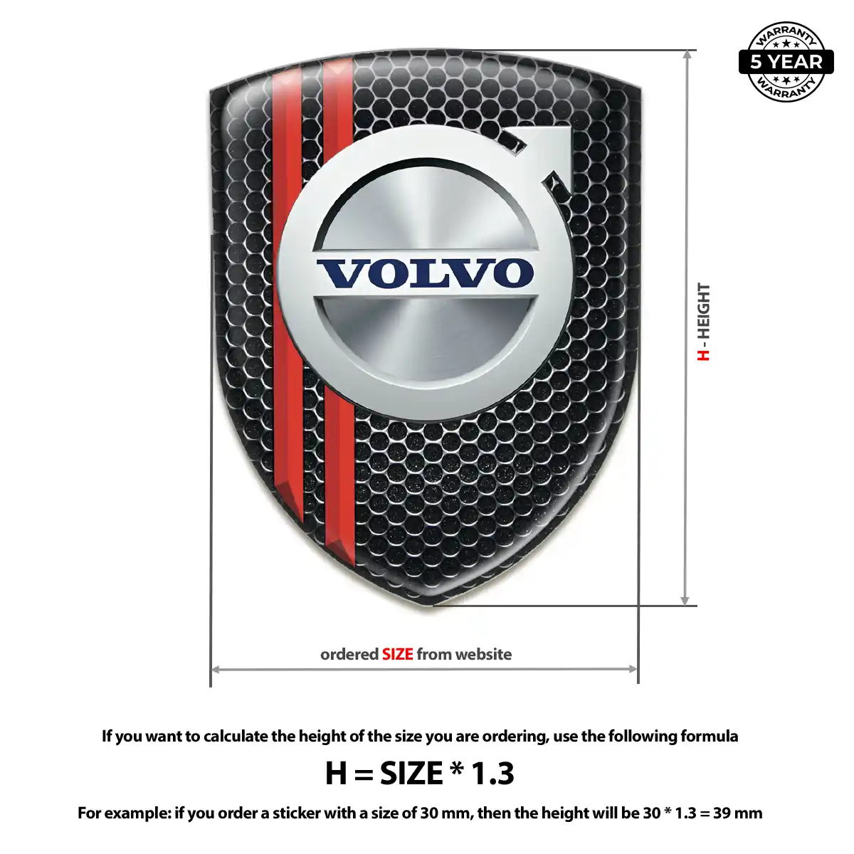 Volvo Logo Sticker Signature Grade