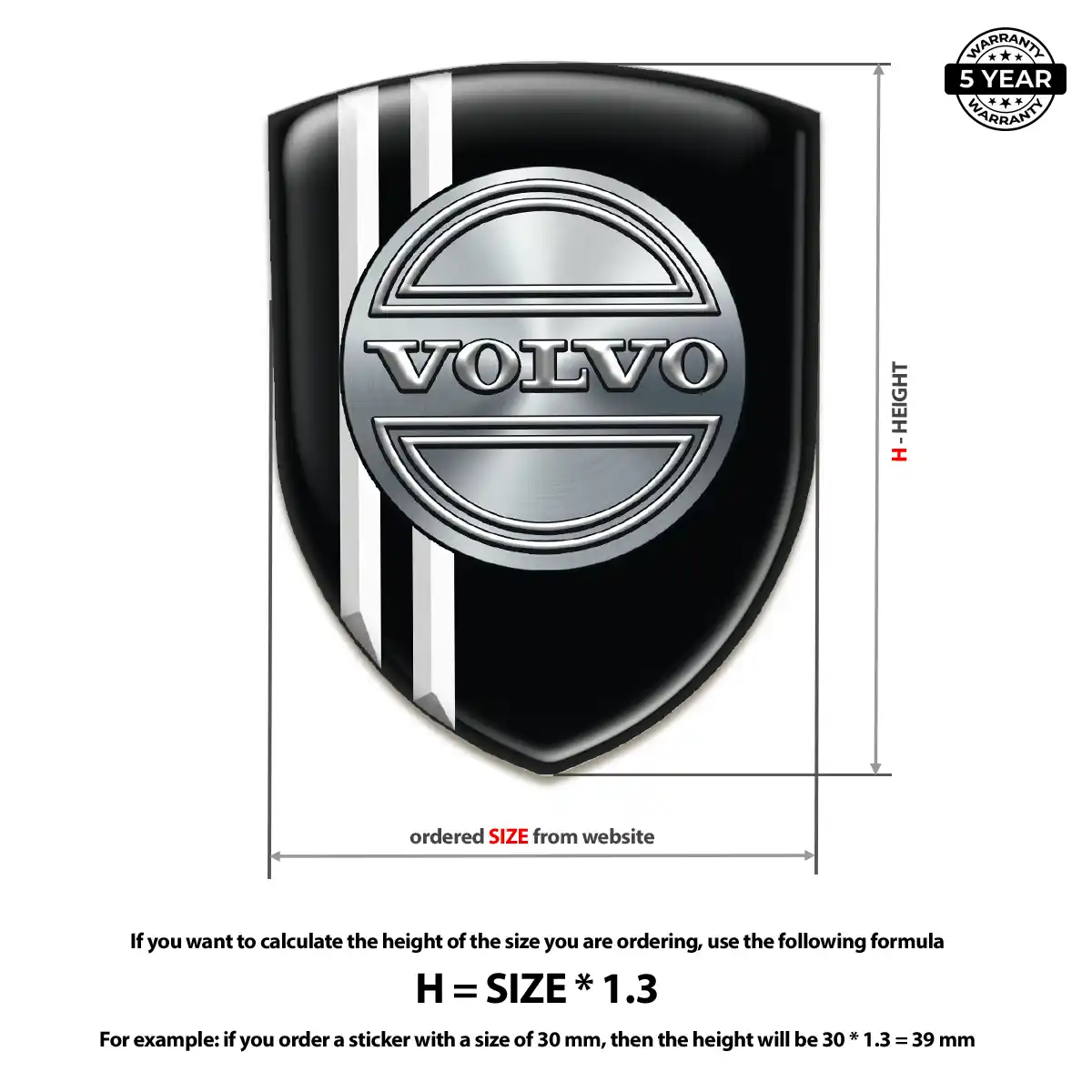 Volvo Polyurethane Domed Sticker Elite Edition