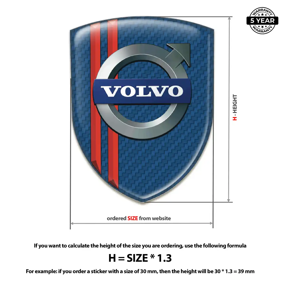 Volvo Polyurethane Domed Sticker Exclusive Series
