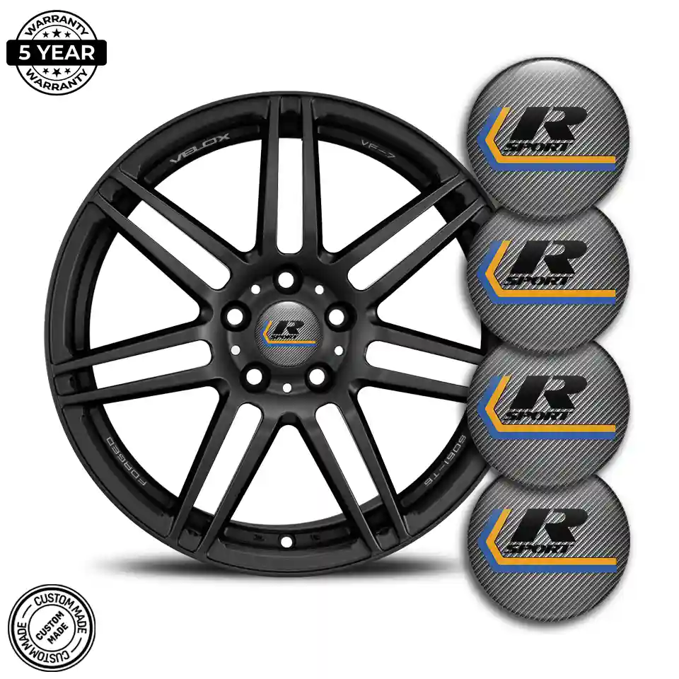 Volvo R Design Wheel Emblem Self-Adhesive Sleek Style