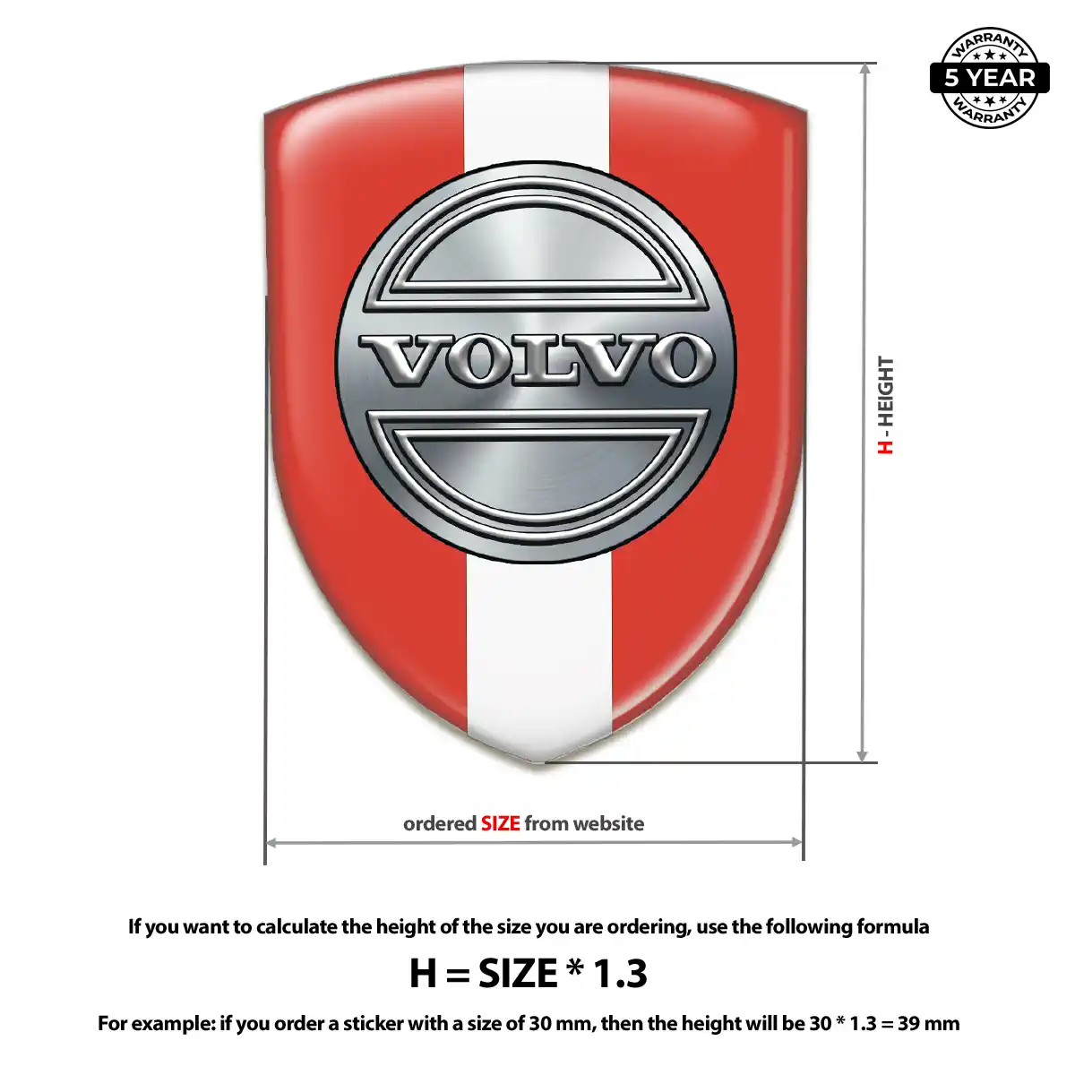 Volvo Resin Badge Sticker Elite Edition