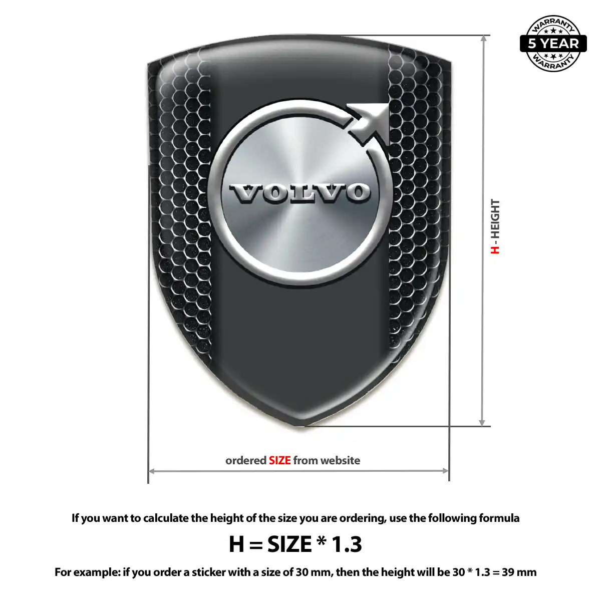 Volvo Resin Badge Sticker Exclusive Series