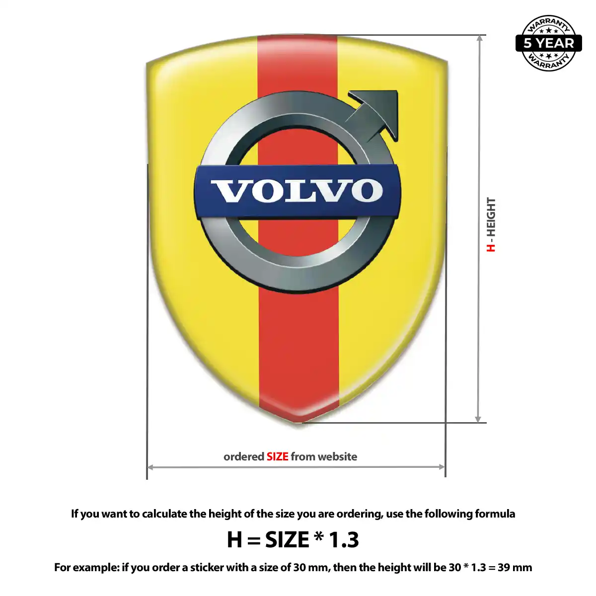 Volvo Resin Badge Sticker Interior Luxe