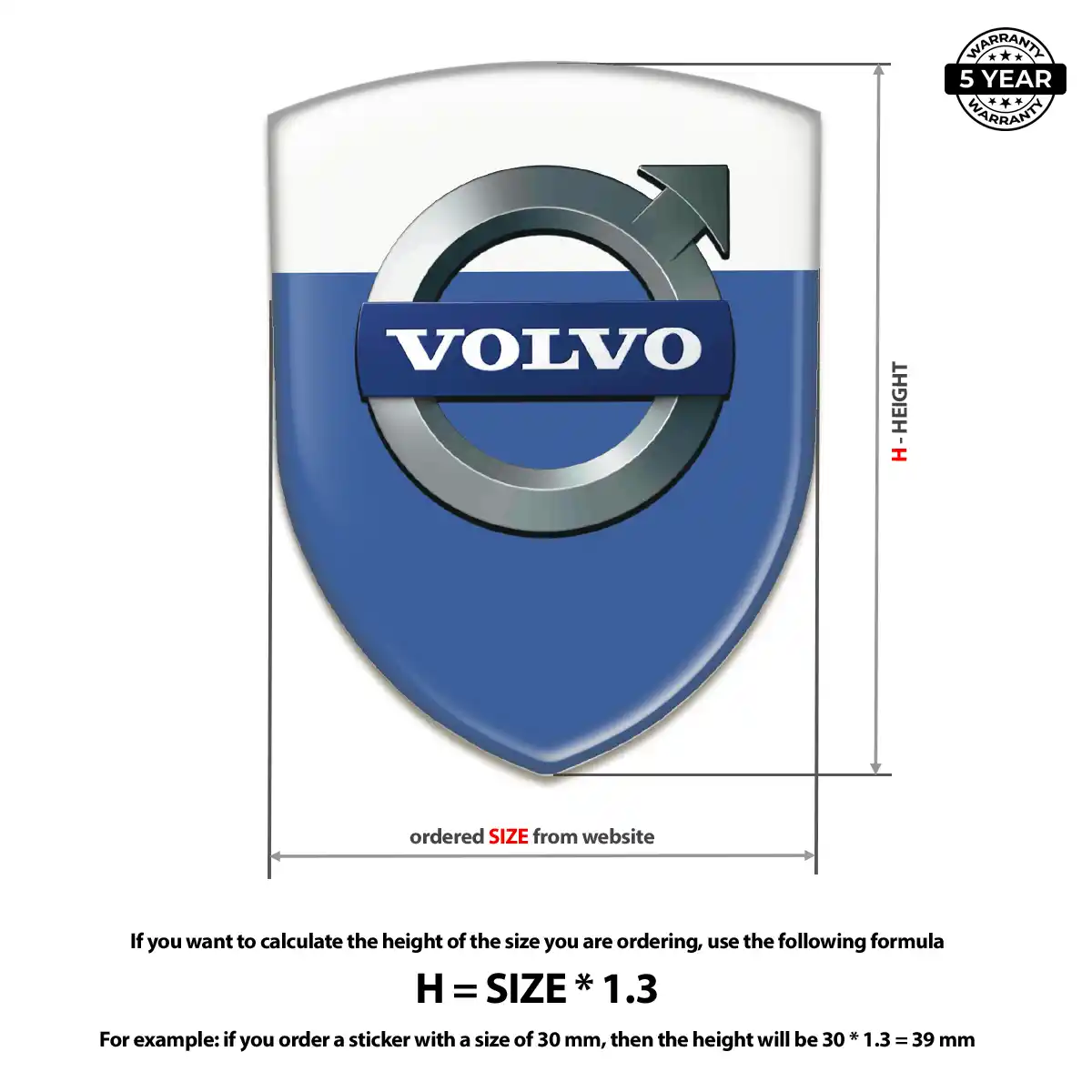 Volvo Resin Badge Sticker Noble Edition