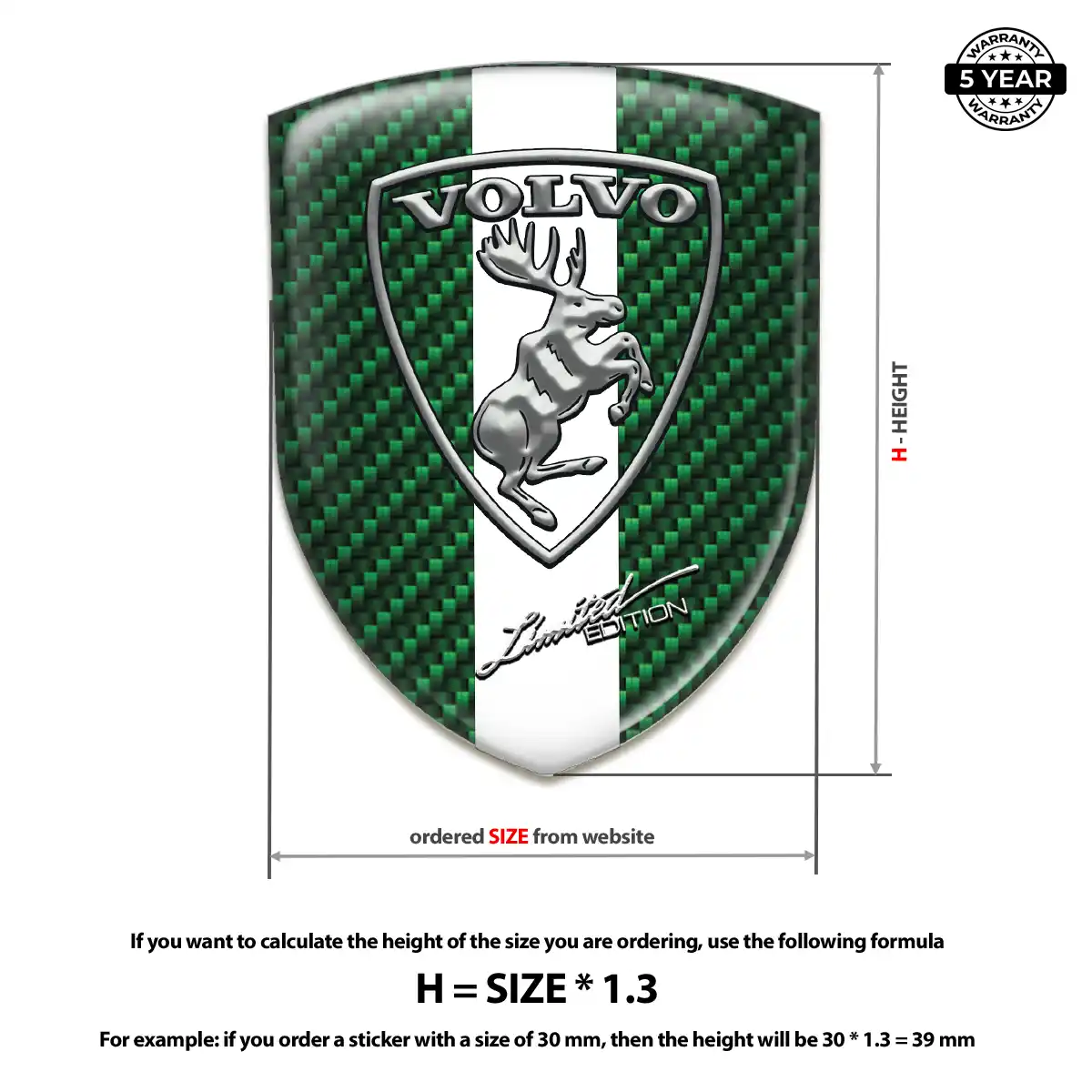 Volvo Resin Badge Sticker Opulent Line