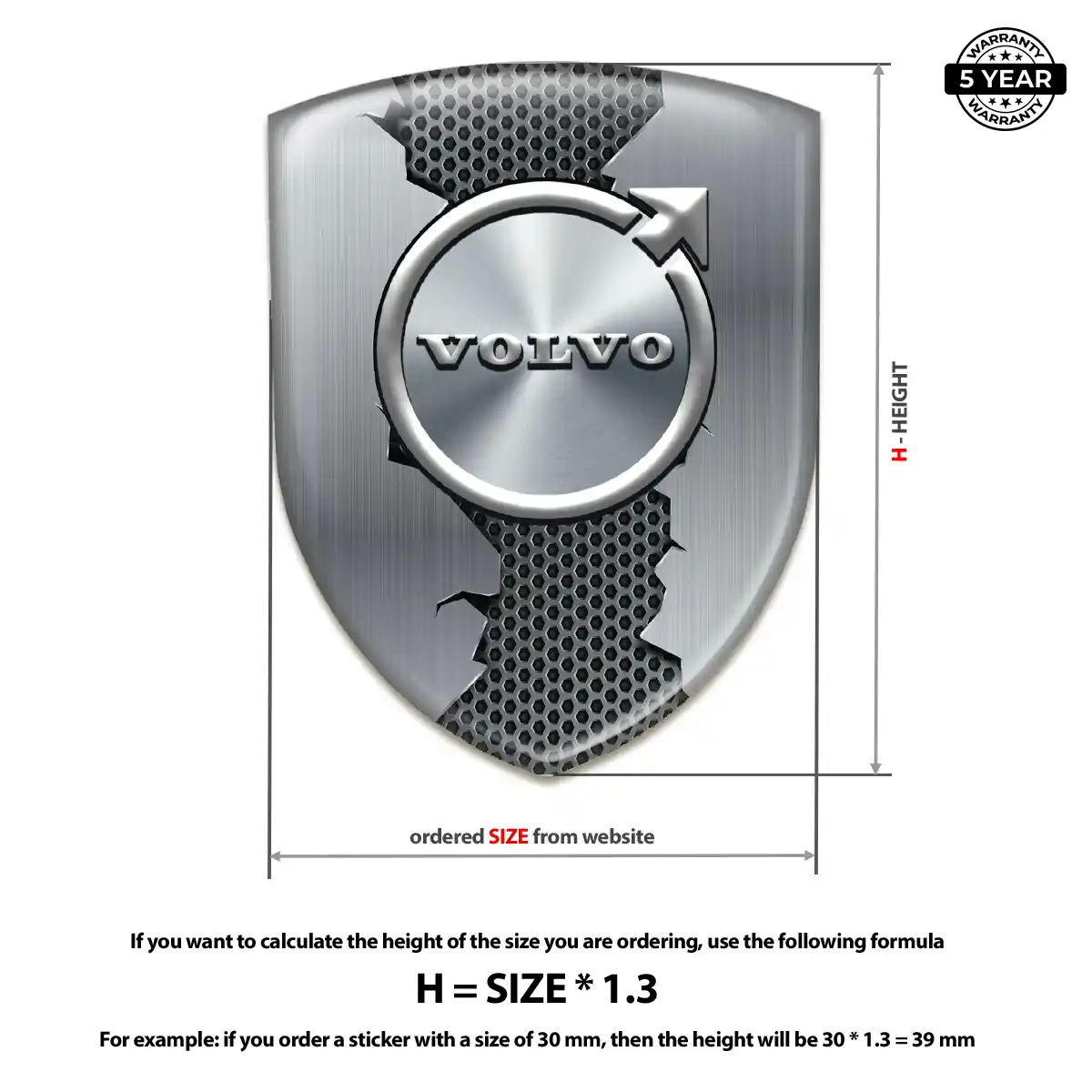 Volvo Resin Badge Sticker Prestige Line