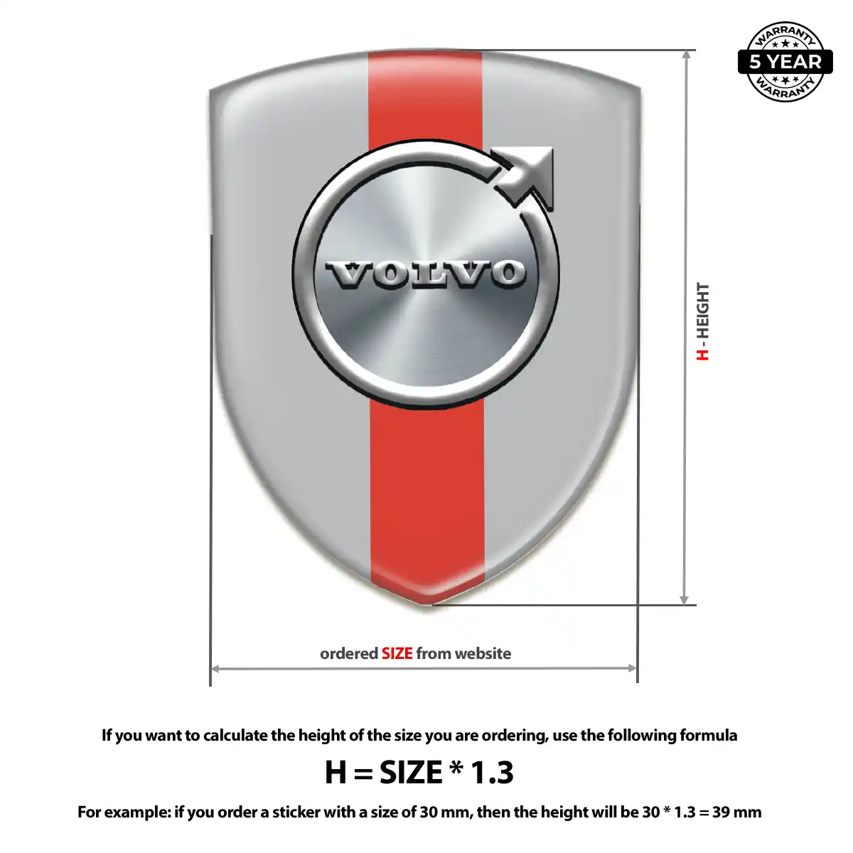 Volvo Resin Badge Sticker Refined Design