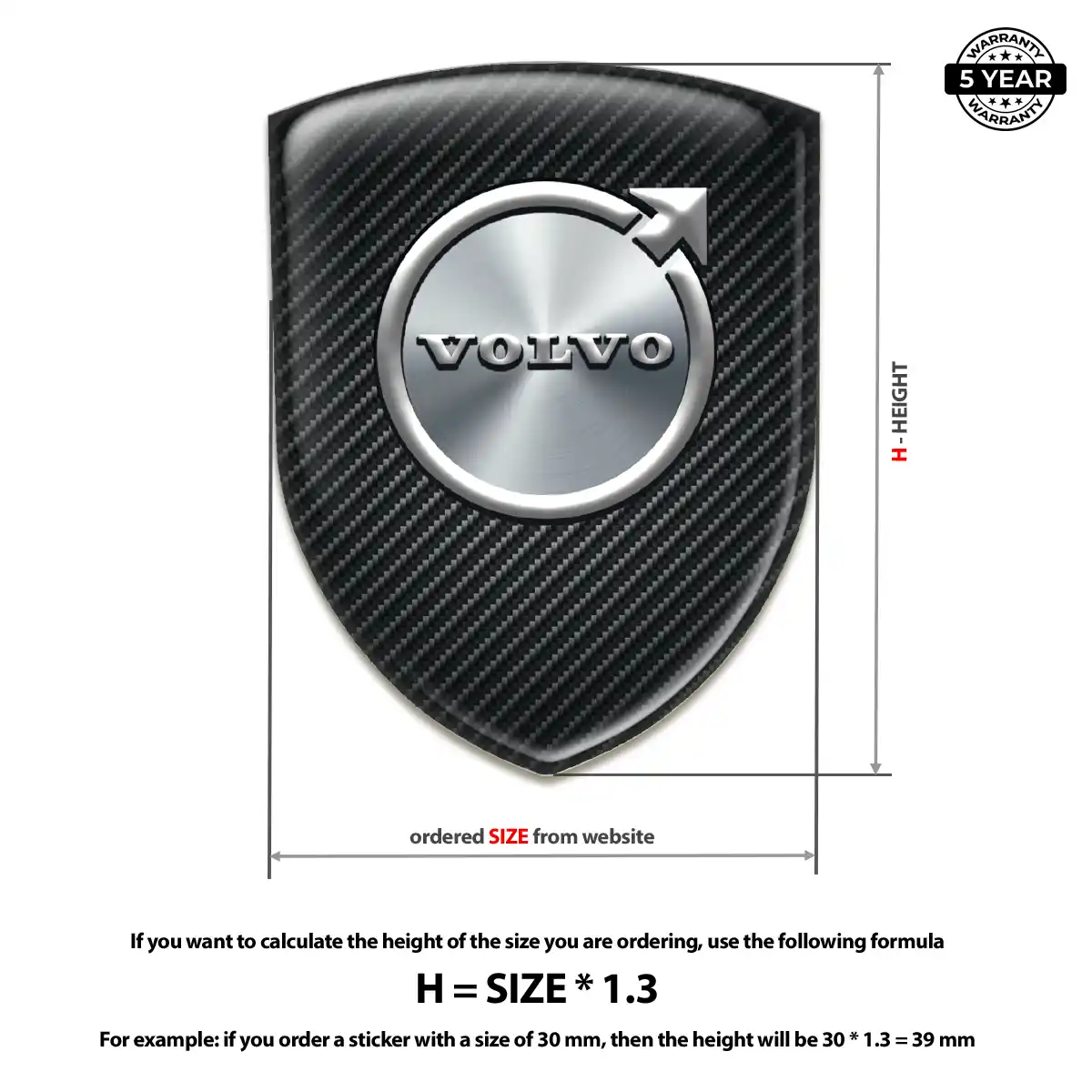 Volvo Resin Domed Sticker Deluxe Edition