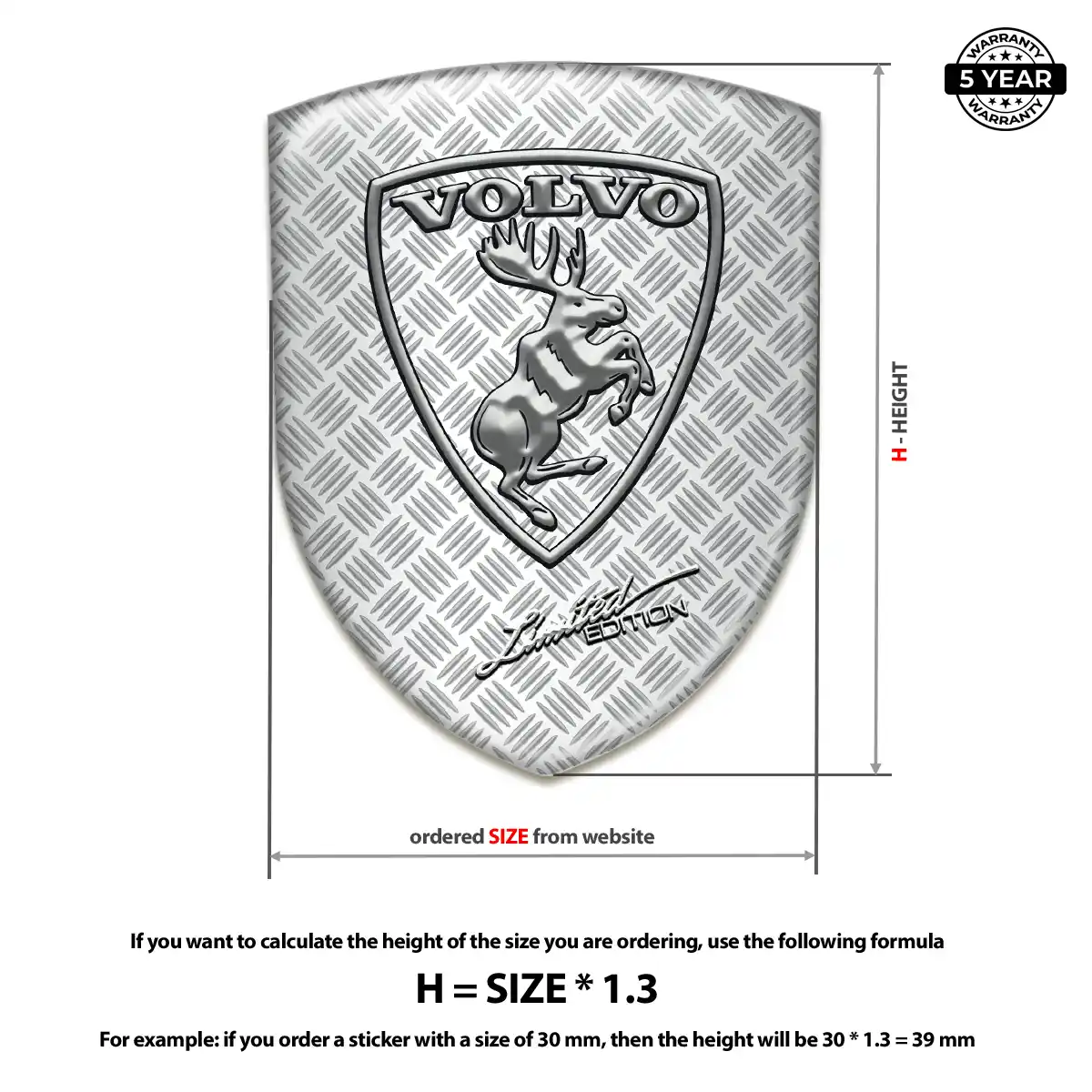Volvo Resin Domed Sticker Elite Edition
