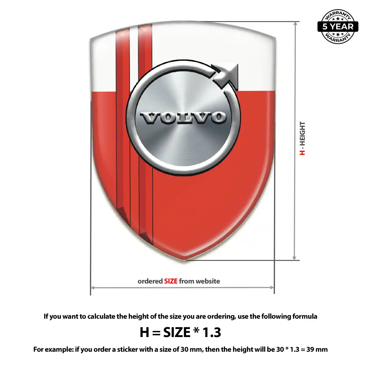 Volvo Resin Domed Sticker Exclusive Series