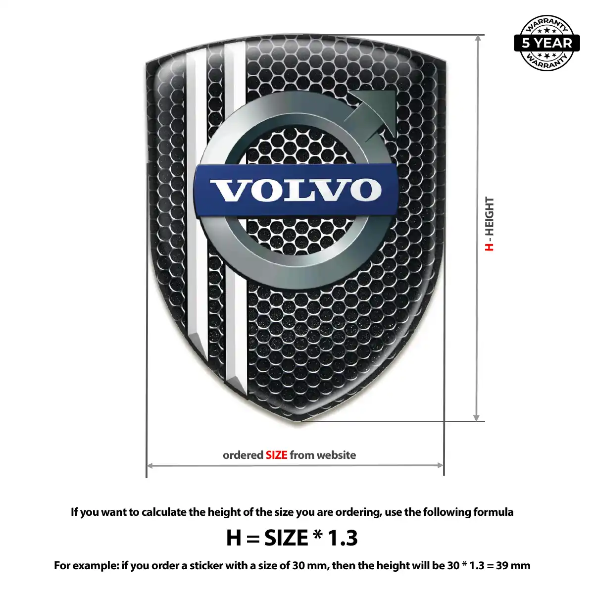 Volvo Resin Domed Sticker Noble Edition