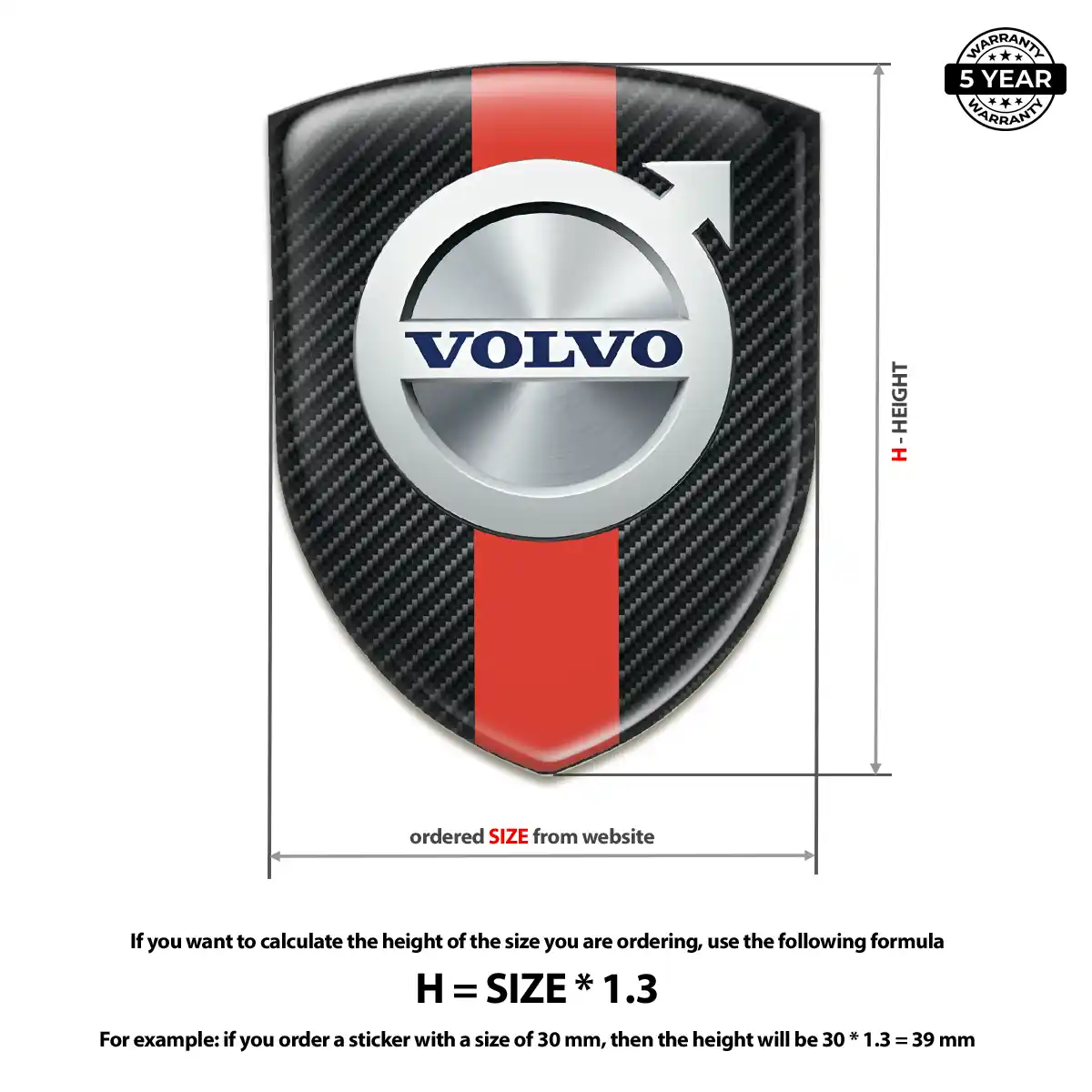 Volvo Resin Emblem Sticker Elite Edition