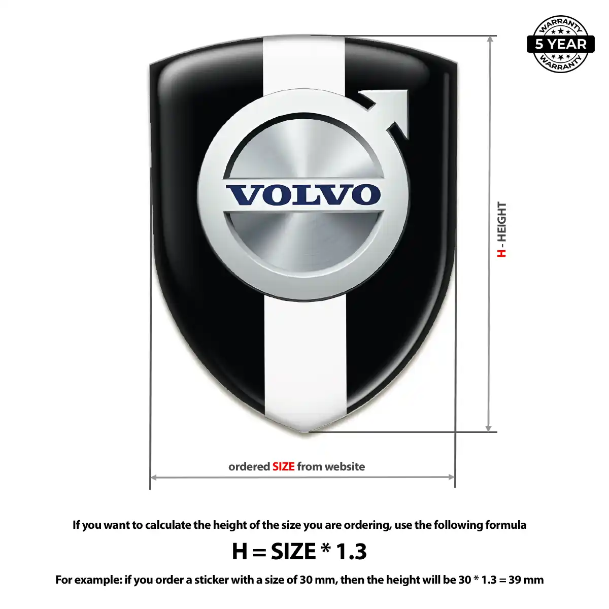 Volvo Resin Emblem Sticker Exclusive Series