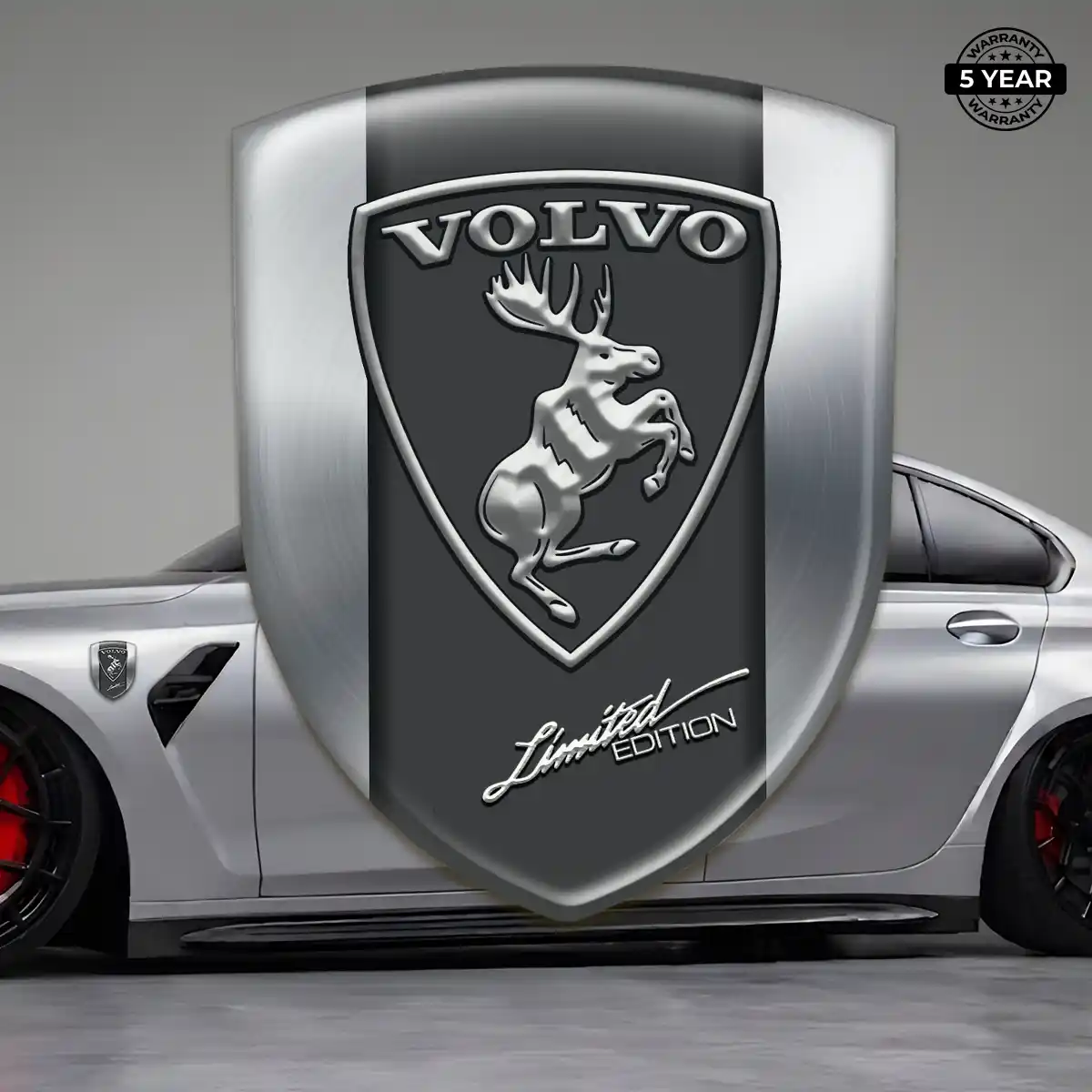 Volvo Resin Emblem Sticker Sleek Style