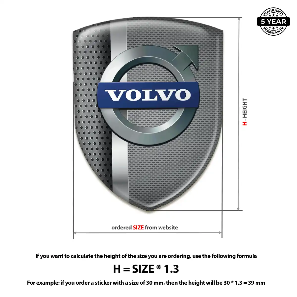 Volvo Self Adhesive Emblem Sticker Elite Edition