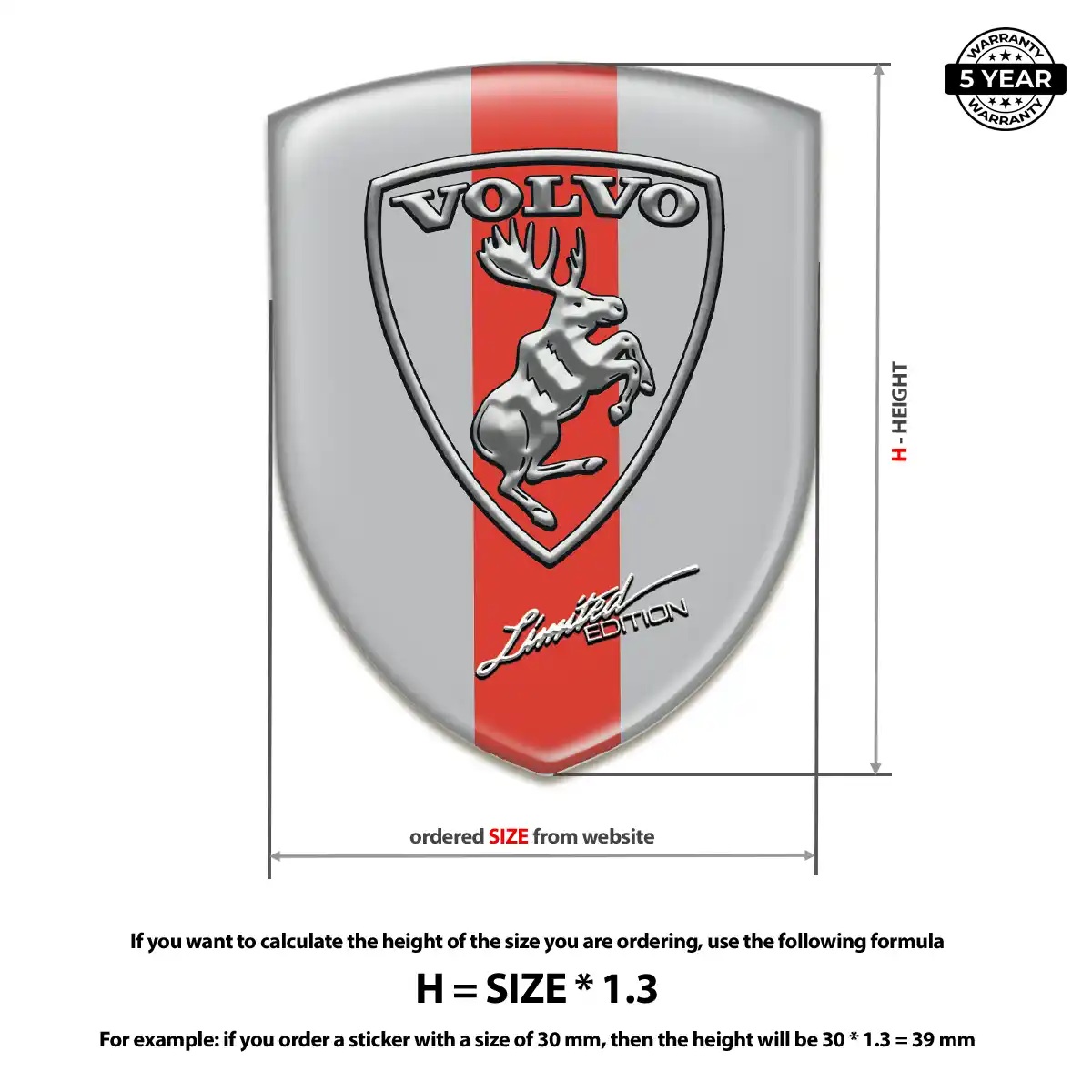 Volvo Self Adhesive Emblem Sticker Exclusive Series