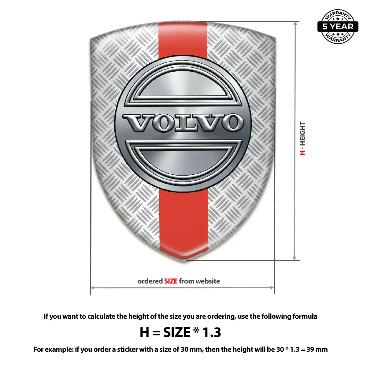 Volvo Self Adhesive Emblem Sticker Exterior Luxe