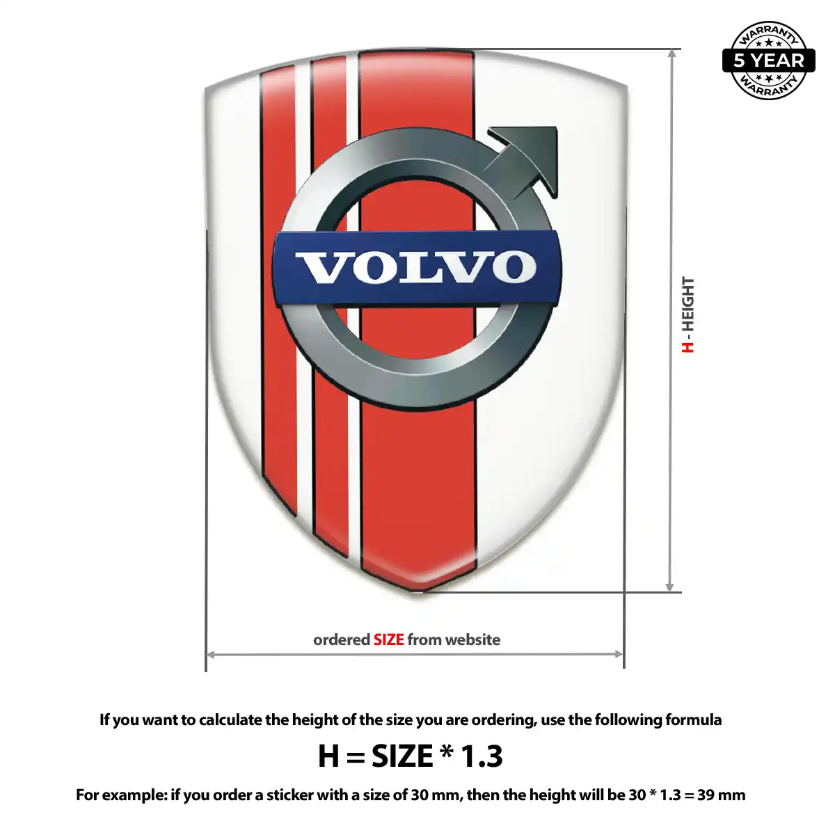 Volvo Self Adhesive Emblem Sticker Interior Elegance