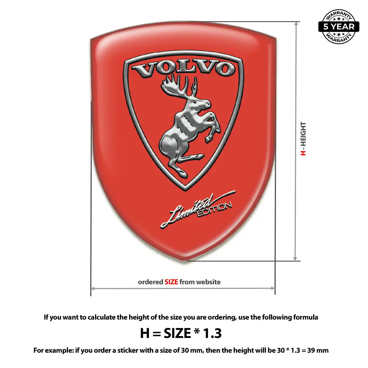 Volvo Self Adhesive Emblem Sticker Interior Luxe