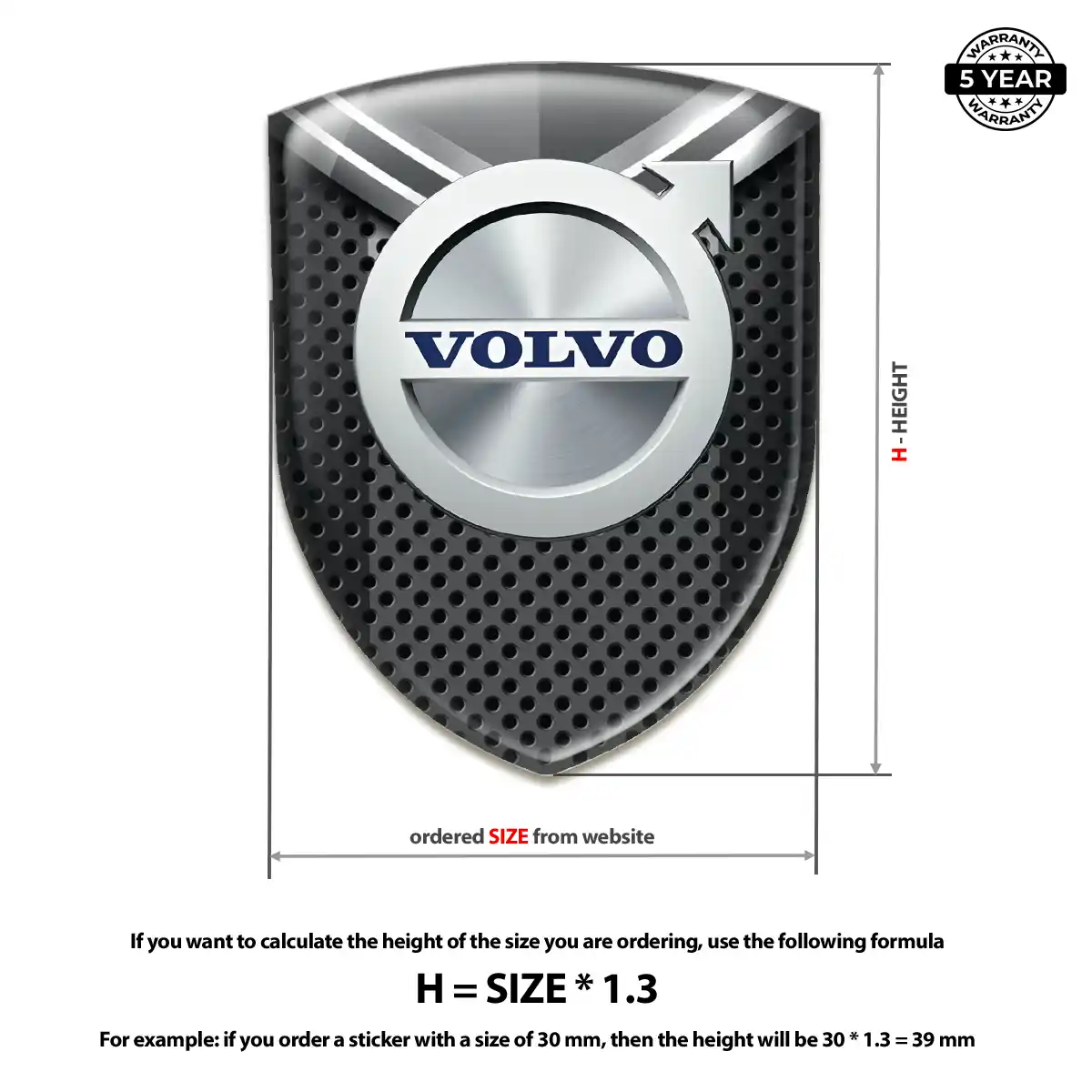 Volvo Silicone Badge Cabin Style