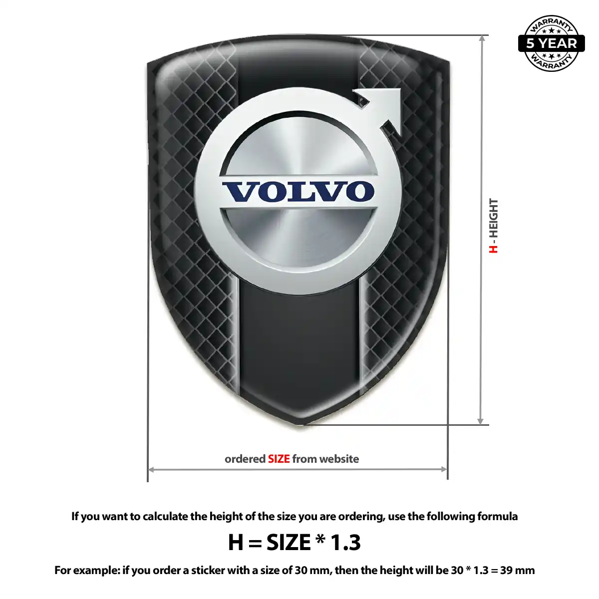 Volvo Silicone Badge Exterior Luxe