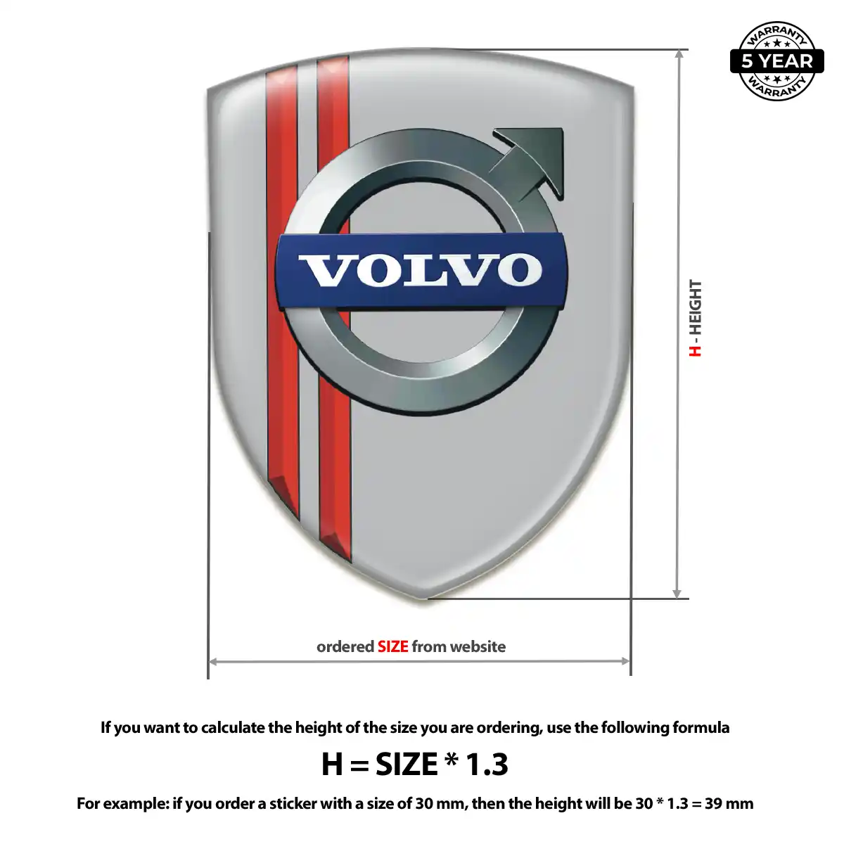 Volvo Silicone Badge Interior Elegance