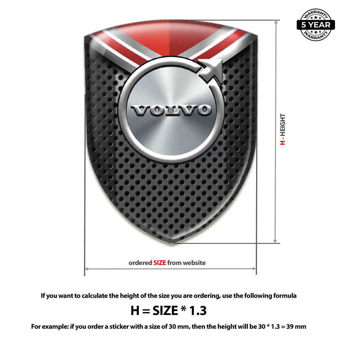 Volvo Silicone Badge Interior Luxe