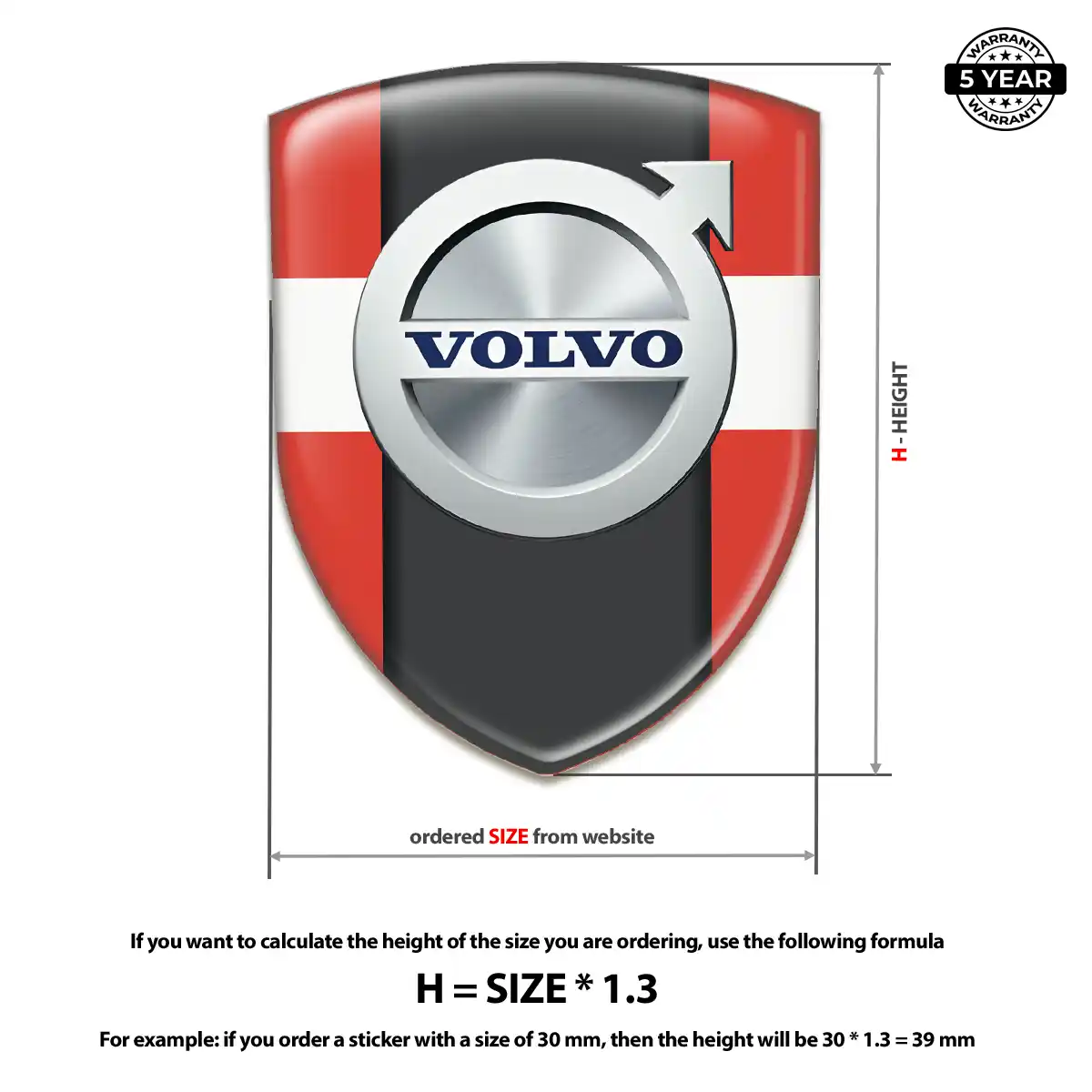 Volvo Silicone Badge Outer Style